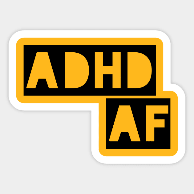 ADHD typographic design Sticker by DustedDesigns